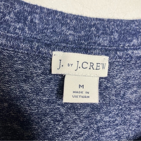 J. By J. Crew navy blue long sleeve top side knot size medium - Picture 2 of 5